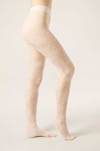 Sheer Floral Tights Woman Size 1/2 - Calzedonia - Modalova
