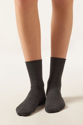 Wool and Cotton Short Socks Woman Size TU - Calzedonia - Modalova