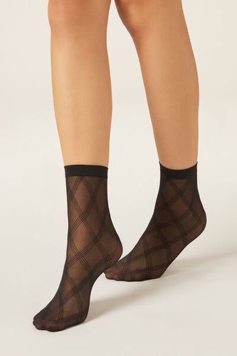 Short Diamond Patterned Socks Woman Size TU - Calzedonia - Modalova