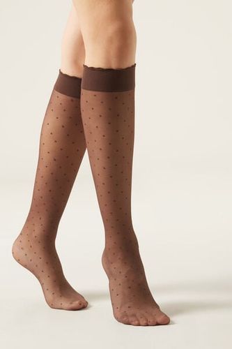 Patterned knee-high socks Woman Size TU - Calzedonia - Modalova