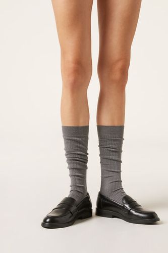 Long Ribbed Cotton Socks Woman Size TU - Calzedonia - Modalova