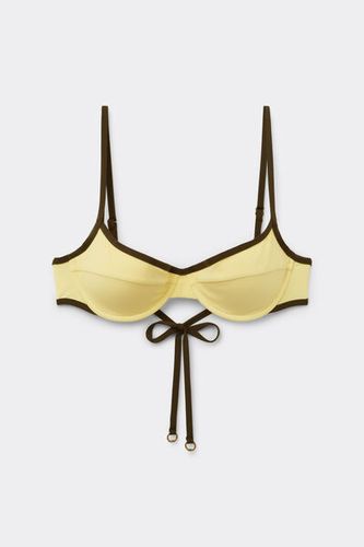 Balconette Swimsuit Top Bicolor Piping Woman Size 3 - Calzedonia - Modalova