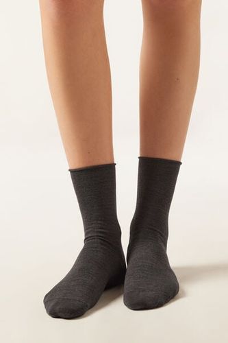Wool and Cotton Short Socks Woman Size TU - Calzedonia - Modalova