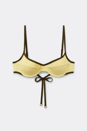 Balconette Swimsuit Top Bicolor Piping Woman Size 3 - Calzedonia - Modalova