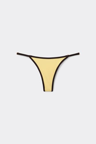 Thong Swimsuit Bottom Bicolor Piping Woman Size TU - Calzedonia - Modalova