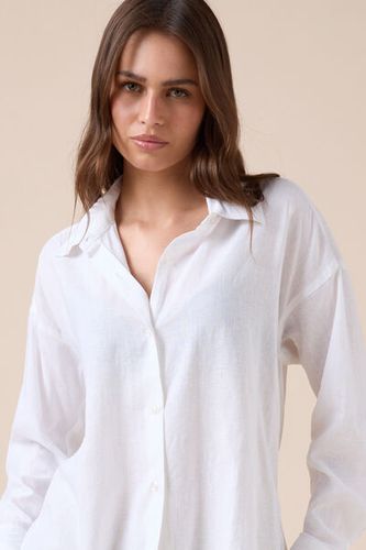 Cropped Linen and Viscose Shirt Woman Size S - Calzedonia - Modalova