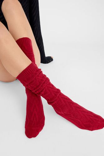 Long Cashmere Blend Cable Knit Socks Woman Size TU - Calzedonia - Modalova