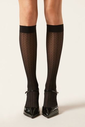 Diamond Patterned Knee-Highs Woman Size TU - Calzedonia - Modalova