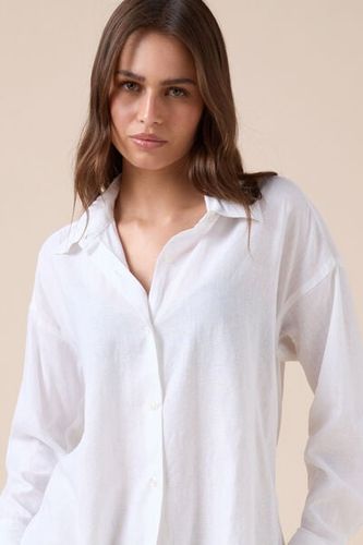 Cropped Linen and Viscose Shirt Woman Size S - Calzedonia - Modalova