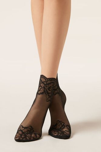 Tulle and Lace Socks Woman Size 40-41 - Calzedonia - Modalova