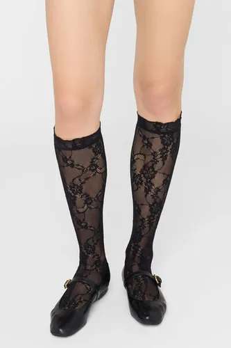 Floral Lace Knee High Socks Woman Size TU - Calzedonia - Modalova