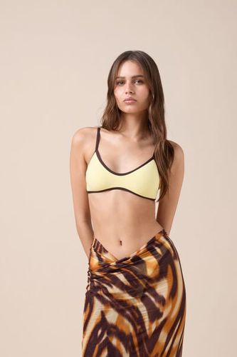 Bicolor Piping Tank Bikini Top Woman Size 2 - Calzedonia - Modalova