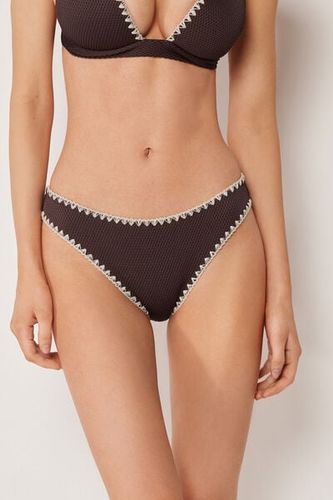 Swimsuit Bottom Bicolor Embroidery Woman Size XS - Calzedonia - Modalova