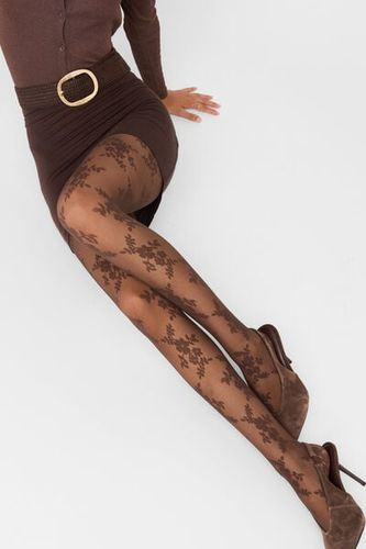 Sheer Floral Lace Tights Woman Size 1/2 - Calzedonia - Modalova