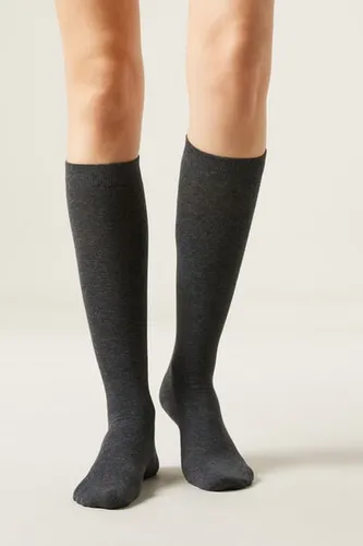 Tall Satin Cotton Socks Woman Size TU - Calzedonia - Modalova