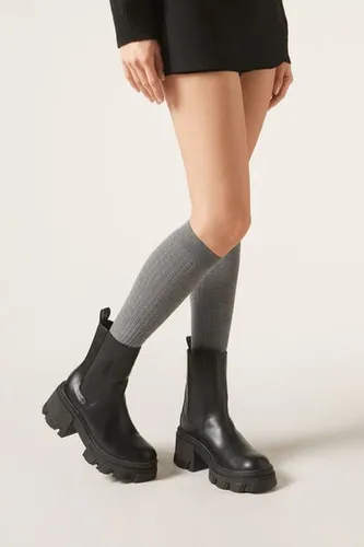 Long Ribbed Cashmere Socks Woman Size 36-38 - Calzedonia - Modalova
