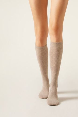 Glitter Long Socks with Cashmere Woman Size TU - Calzedonia - Modalova