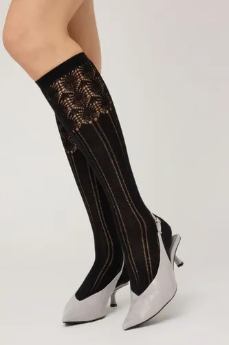 Long Lace Pattern Wool Blend Socks Woman Size TU - Calzedonia - Modalova