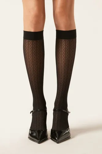 Diamond Patterned Knee-Highs Woman Size TU - Calzedonia - Modalova