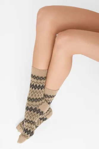 Nordic Pattern Cashmere Blend Socks Woman Size TU - Calzedonia - Modalova
