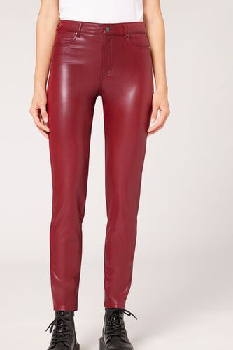Thermal leather-effect pants Woman Size M - Calzedonia - Modalova