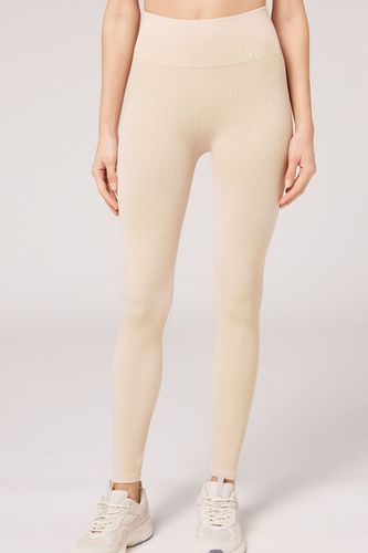 Calzedonia Ribbed Cashmere Blend Tights Woman Nude Size XL for Women