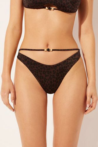 High Cut Brazilian Swimsuit Bottom Caimanera Woman Brown Size 1 - Calzedonia - Modalova