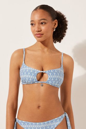 Tank-Style Swimsuit Top Delicate Geometric Woman Blue Size 2 - Calzedonia - Modalova