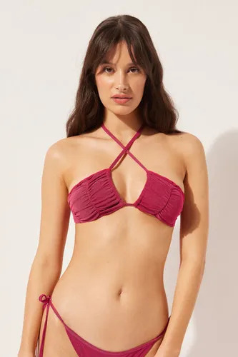 Drawstring Bandeau Swimsuit Top Islamorada Woman Red Size 5 - Calzedonia - Modalova