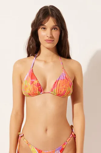 Removable Padding Triangle Swimsuit Top Tropical Pop Woman Size 2 - Calzedonia - Modalova