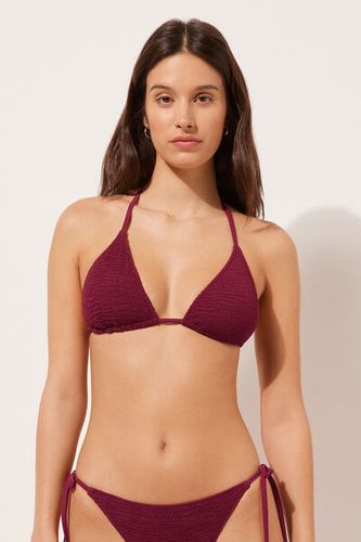 Removable Padding Triangle Swimsuit Top Crinkle Waves Woman Red Size 2 - Calzedonia - Modalova