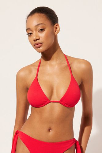Removable Padding Triangle Swimsuit Top Classic Piquet Woman Red Size 3 - Calzedonia - Modalova
