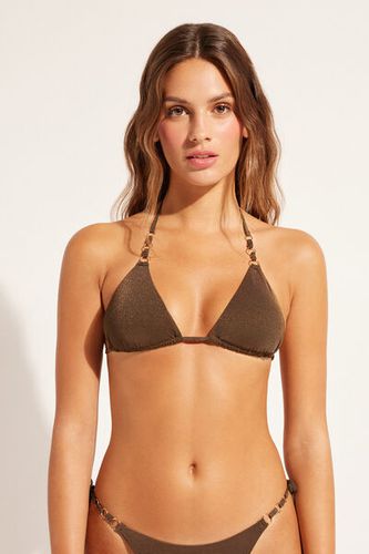 Removable Padding Triangle Swimsuit Top Golden Gleam Woman Size 3 - Calzedonia - Modalova