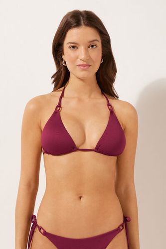 Triangle Swimsuit Top Classy Piquet Woman Burgundy Size 4 - Calzedonia - Modalova