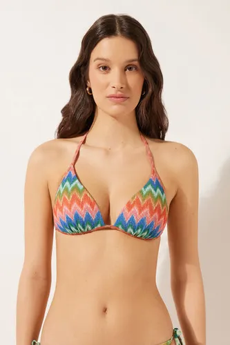 Padded Push-Up Swimsuit Top Elegant Chevron Woman Multicolor Size 1 - Calzedonia - Modalova