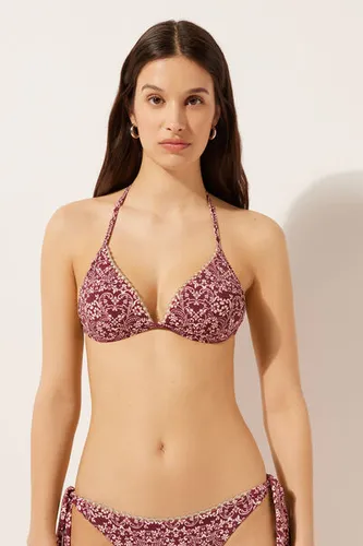 Padded Push-Up Swimsuit Top Botanic Bordeaux Woman Multicolor Size 4 - Calzedonia - Modalova