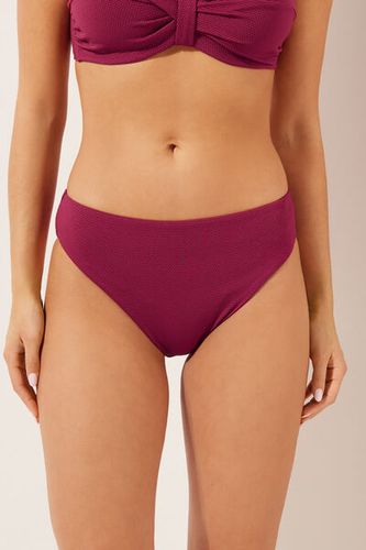 High-Waisted Brazilian Bikini Bottoms Classy Piquet Woman Size XL - Calzedonia - Modalova