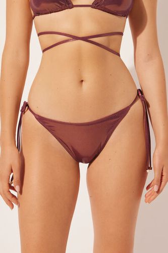 Brazilian String Swimsuit Bottoms Metallic Skin Woman Size M - Calzedonia - Modalova