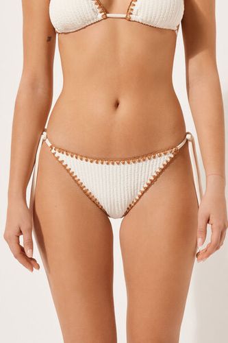 Brazilian Swimsuit Bottom Bicolor Woman White Size L - Calzedonia - Modalova
