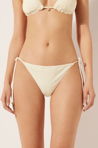 Brazilian Side Tie Swimsuit Bottoms Classic Crochet Woman Size M - Calzedonia - Modalova