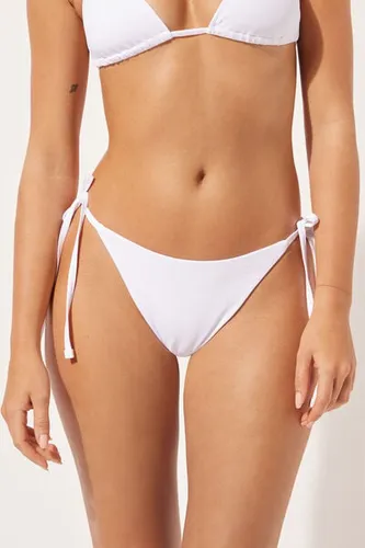 Brazilian String Swimsuit Bottom Indonesia Woman White Size M - Calzedonia - Modalova