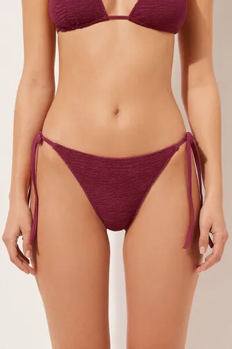 String Swimsuit Bottoms Crinkle Waves Woman Red Size S - Calzedonia - Modalova