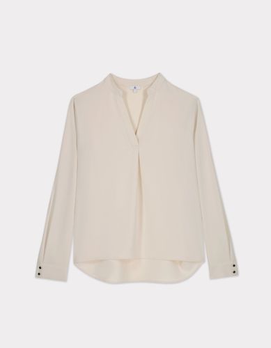 Blouse en satin lourd - beige - celio - Modalova