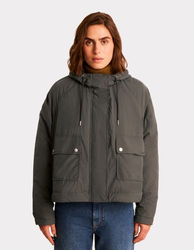 Parka courte à capuche resserable - gris - celio - Modalova