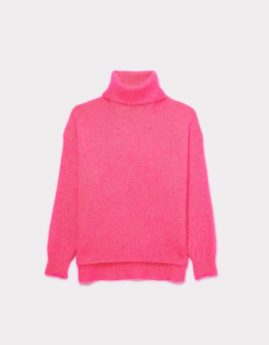 Pull à col roulé - rose fluo - celio - Modalova