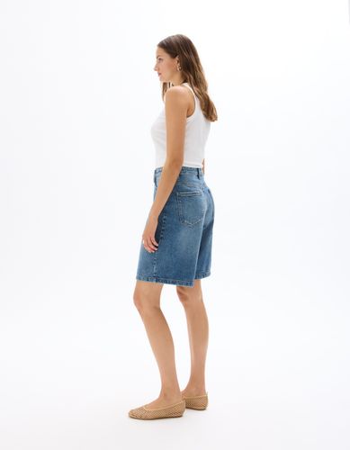 Bermuda en denim - bleu - celio - Modalova
