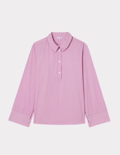 Chemise manches longues droite à rayures - celio - Modalova