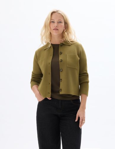 Veste en maille compacte - verte - celio - Modalova