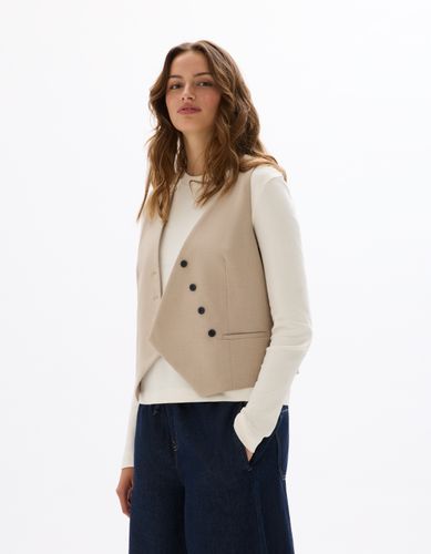 Gilet de costume sans manches - beige - celio - Modalova