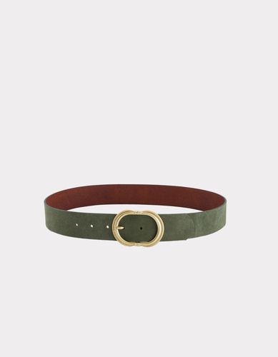 Ceinture en cuir colorée - kaki - celio - Modalova